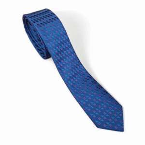 Corbata Azul Bordada